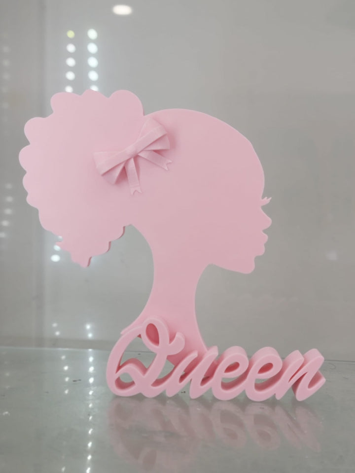 Personalized Curly Barbie Head Queen Sign! - JDColFashion