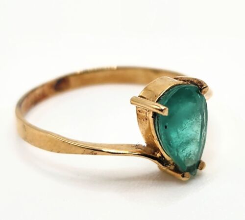 1.24 Carat Naturally Mined Untreated Colombian Emerald Ring in 18K Gold ICG Cert - JDColFashion