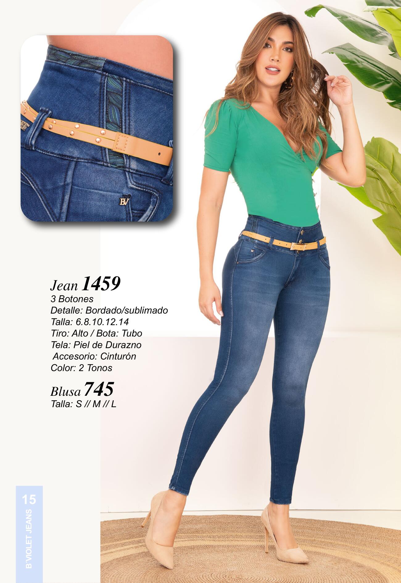 Malibu Boutique Colombian Push up Jeans Blue Levanta Cola Pantalon