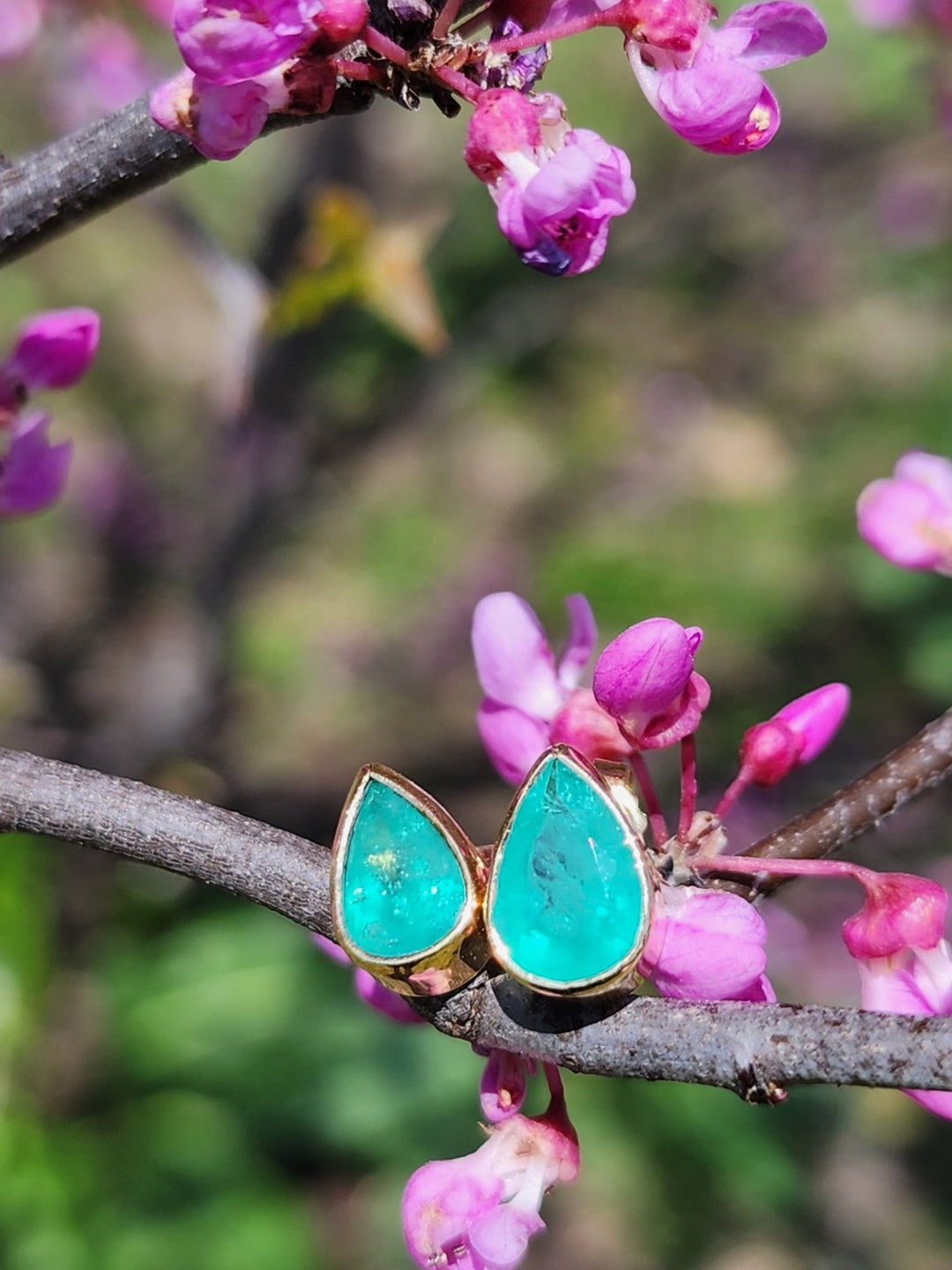 2.41 Carat Naturally Mined Untreated Colombian Emerald Earrings 18k GOLD ICG CER - JDColFashion