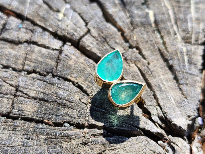 2.41 Carat Naturally Mined Untreated Colombian Emerald Earrings 18k GOLD ICG CER - JDColFashion