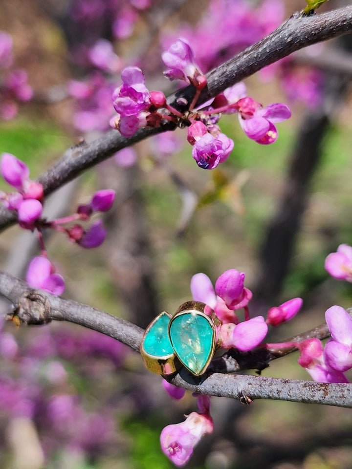 2.41 Carat Naturally Mined Untreated Colombian Emerald Earrings 18k GOLD ICG CER - JDColFashion