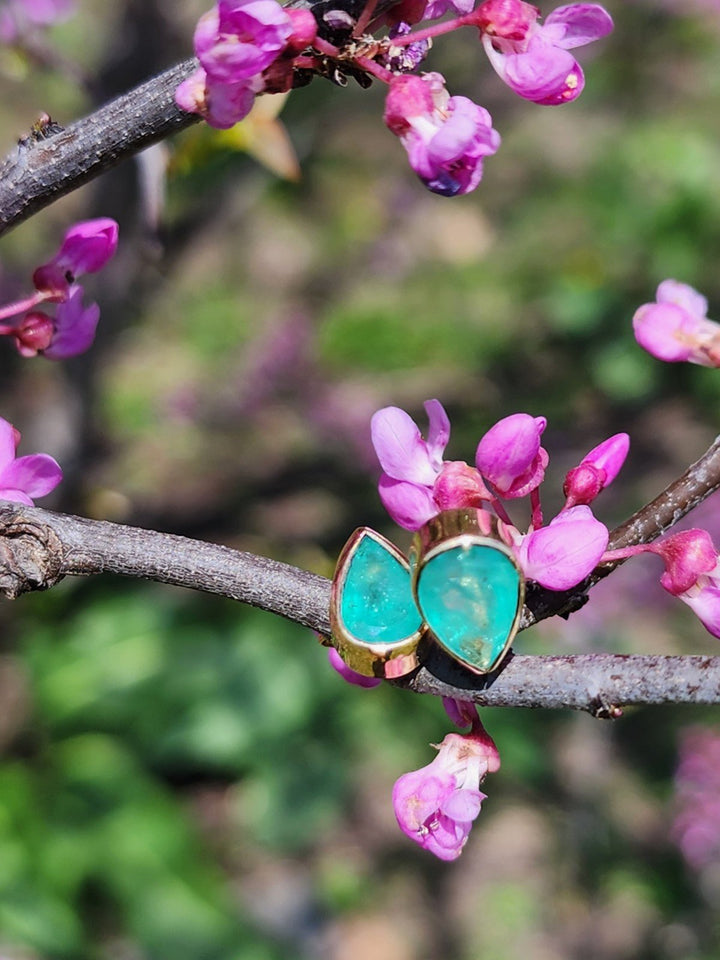 2.41 Carat Naturally Mined Untreated Colombian Emerald Earrings 18k GOLD ICG CER - JDColFashion