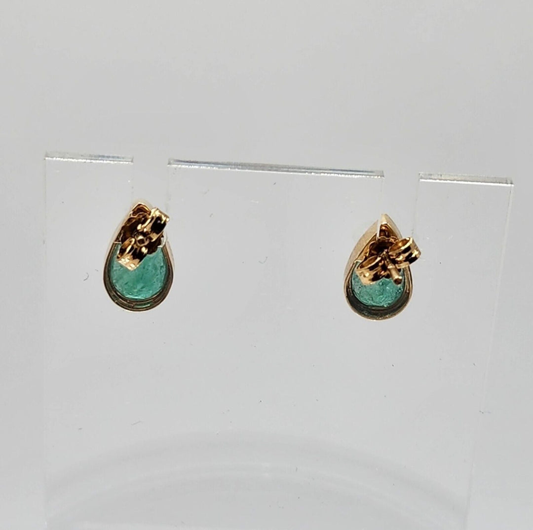 2.41 Carat Naturally Mined Untreated Colombian Emerald Earrings 18k GOLD ICG CER - JDColFashion