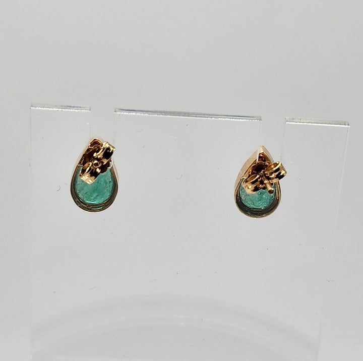 2.41 Carat Naturally Mined Untreated Colombian Emerald Earrings 18k GOLD ICG CER - JDColFashion