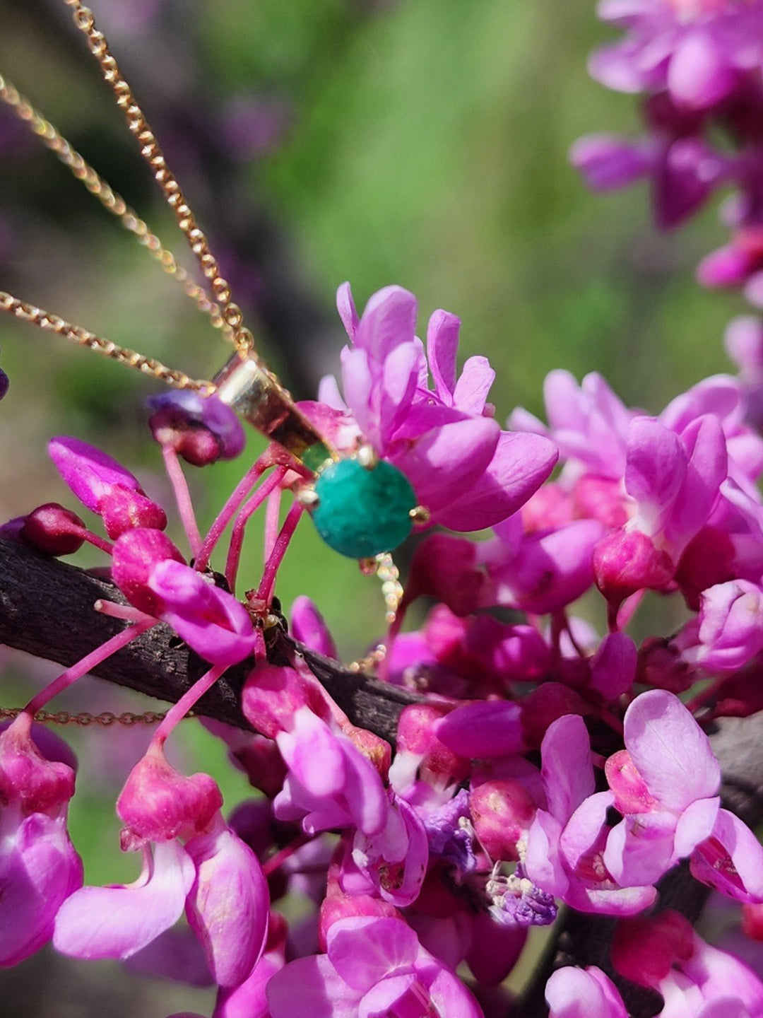 .36 Carat Naturally Mined Untreated Colombian Emerald NECKLACE in 18K Gold ICG - JDColFashion