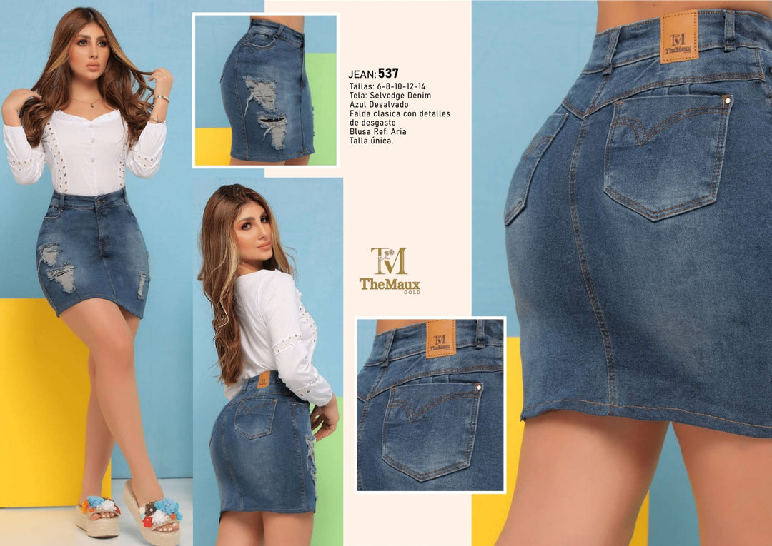 537 100% Authentic Colombian Push Up Skirt by Maux - JDColFashion