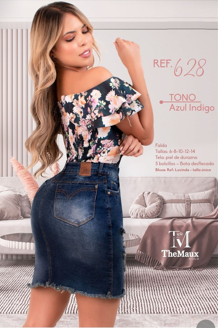 628 100% Authentic Colombian Push Up Skirt by Maux - JDColFashion