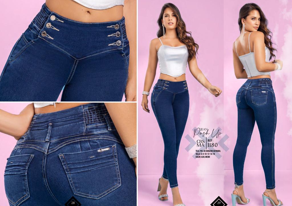 1046 100% Authentic Colombian Push Up Jeans by Carisma Jeans