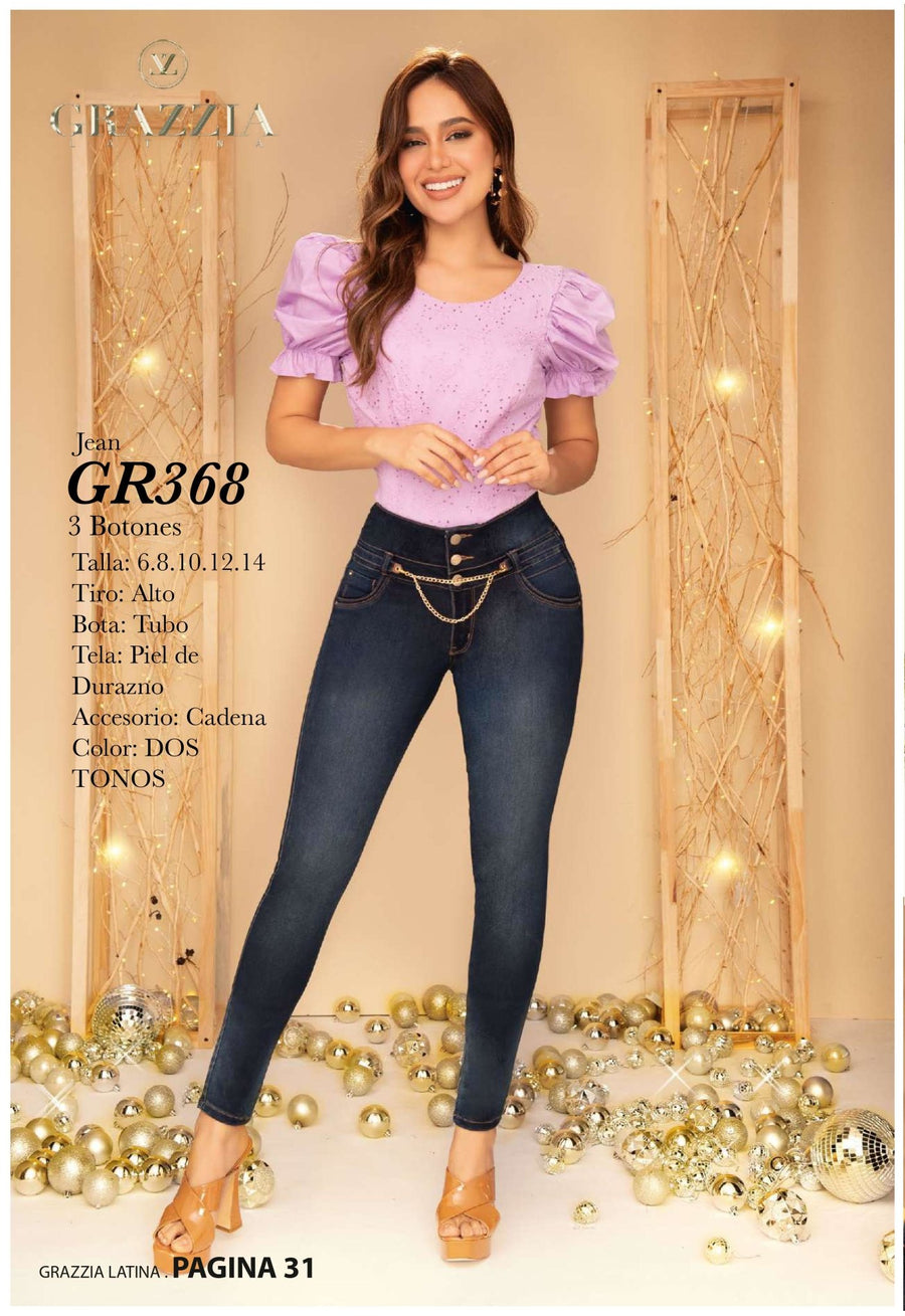 GR368 100% Authentic Colombian Push Up Jeans by Grazzia Jeans - JDColFashion