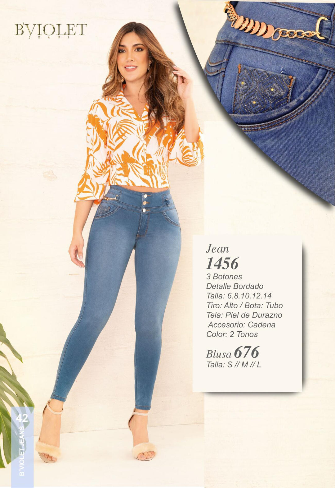1456 100% Authentic Colombian Push Up Jeans