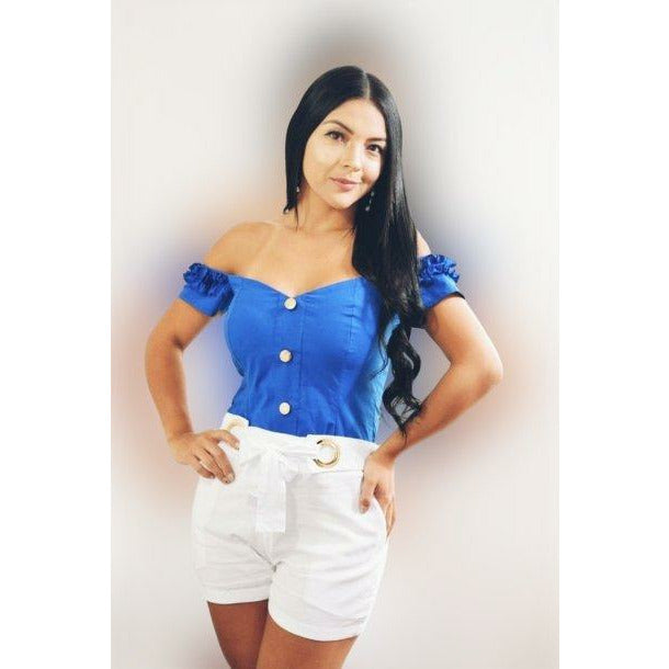19403 White Short 100%  Authentic Colombian Short