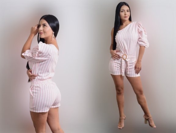 19425-Pink 100%  Authentic Colombian Jumpsuit