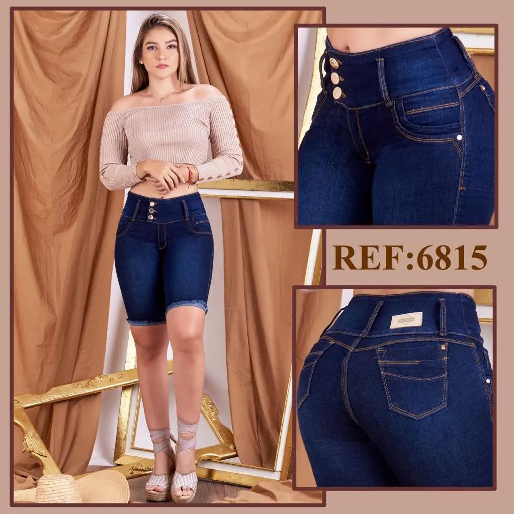 6815 100%  Authentic Colombian Push Up Capri