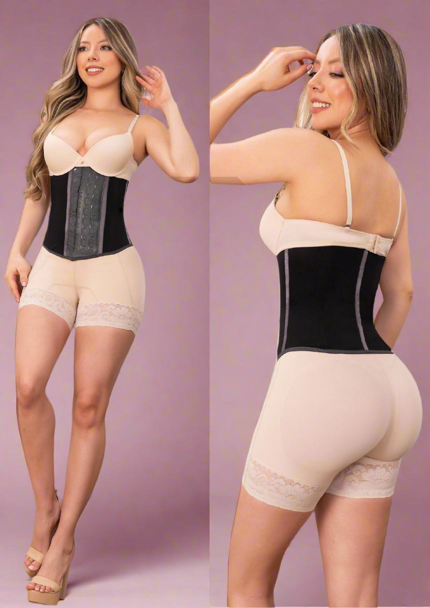 Colombian Premium Extreme Waist Trainer High-Compression Waist Cincher Black FW-002