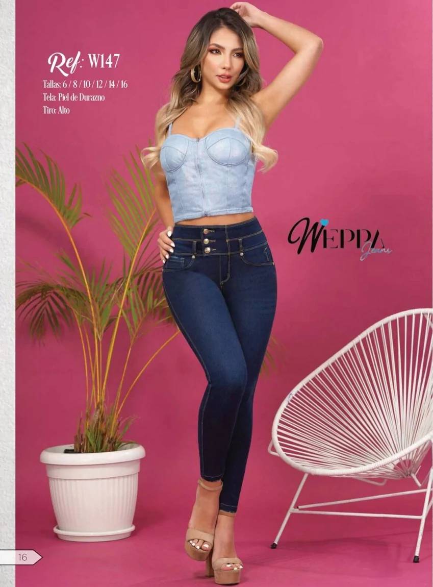 W-147 100%  Authentic Colombian Push Up Jeans