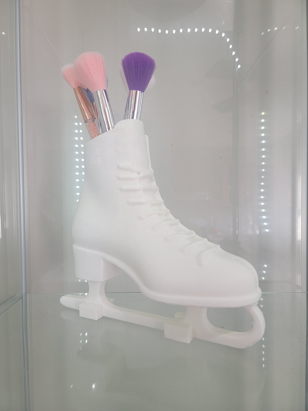 Ice Skate Makeup Brush Holder -Vanity & Home Decor Makeup Organizer and Brush Holder