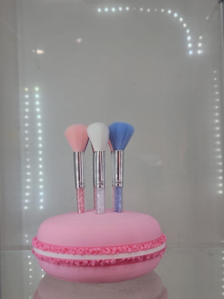 3D Printed Adorable Pink Macaron Brush Organizer - JDColFashion