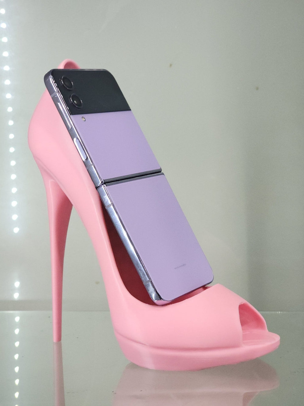 3D Printed Pink High Heel Phone Holder - Glam Desk Decor - JDColFashion