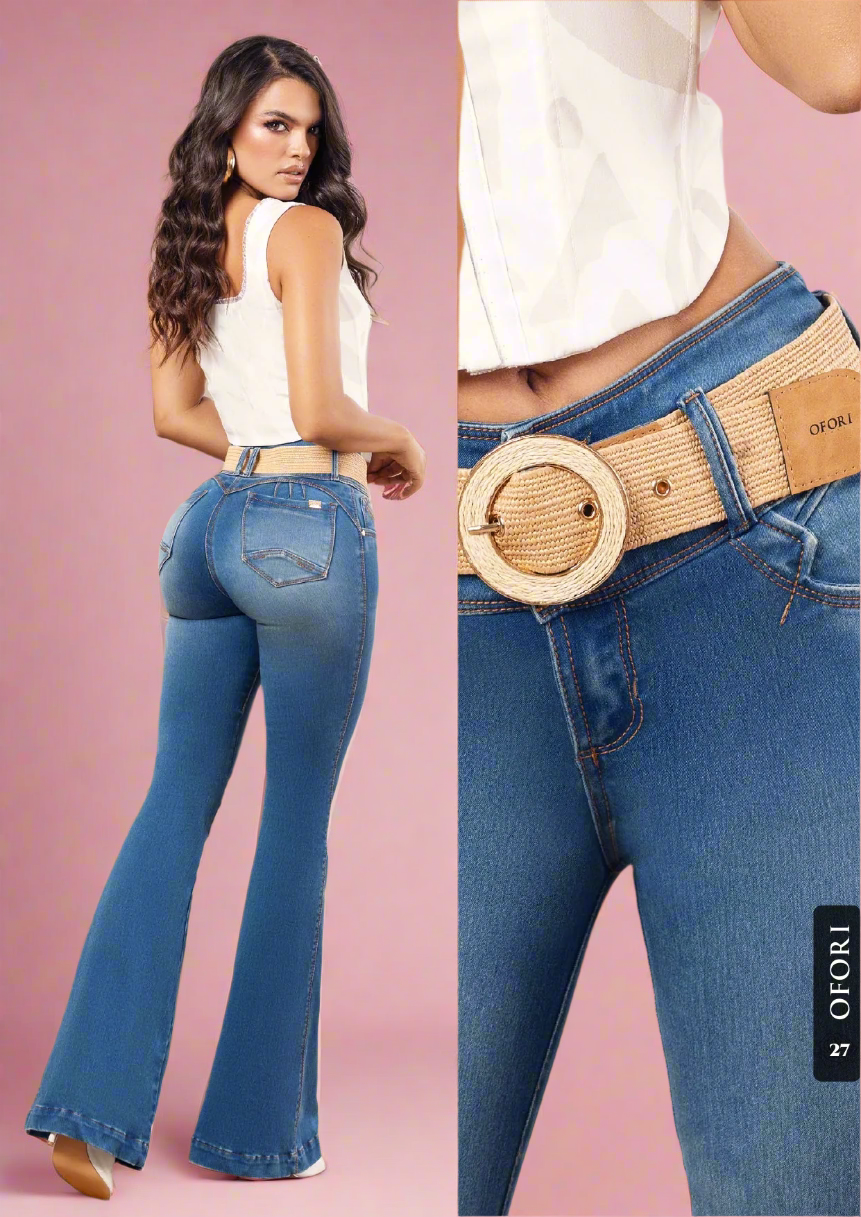 Poly 100% Authentic Colombian Push Up FLARE Jeans