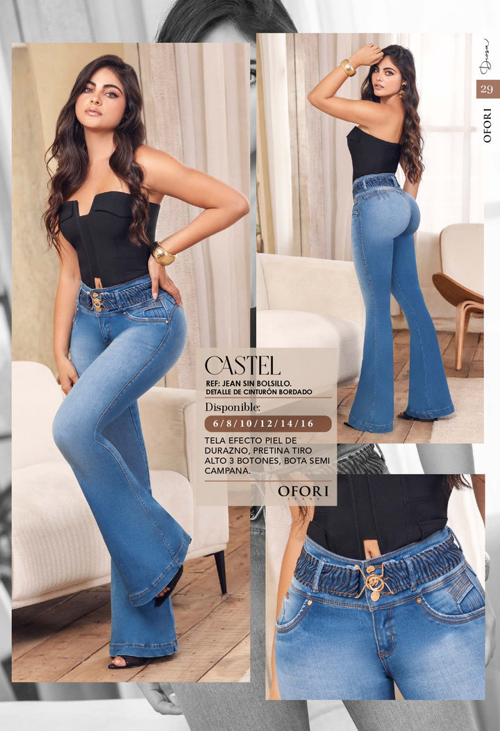 Castel 100% Authentic Colombian Push Up FLARE Jeans
