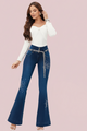 Martini 100% Authentic Colombian Push-Up Flare Jeans with Silver Chain Belt