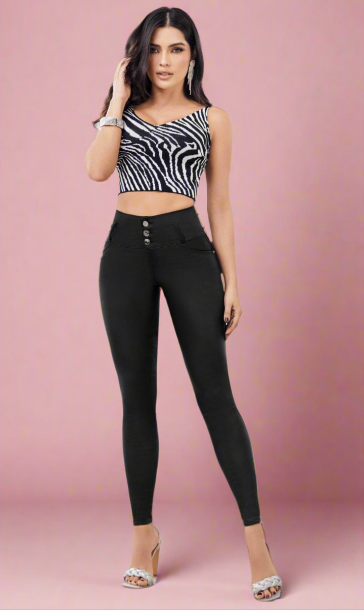 Lorna 100% Authentic Colombian Push Up Jeans (Leather effect)