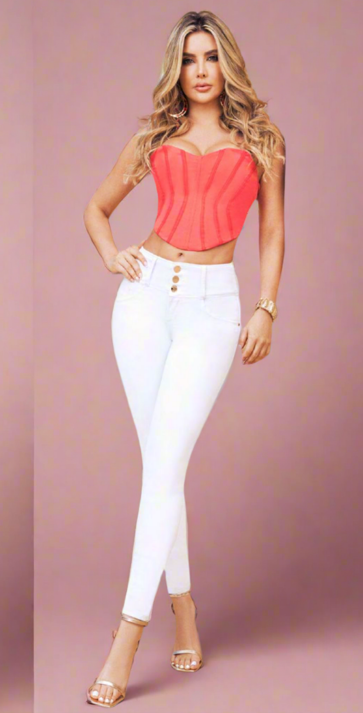 Venecia Blanco 100% Authentic Colombian Push Up Jeans
