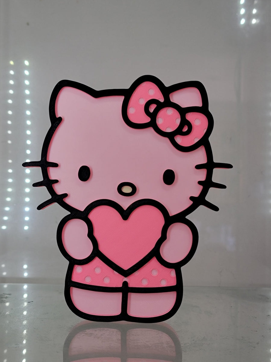 Adorable Hello Kitty Pink Heart Standee - JDColFashion
