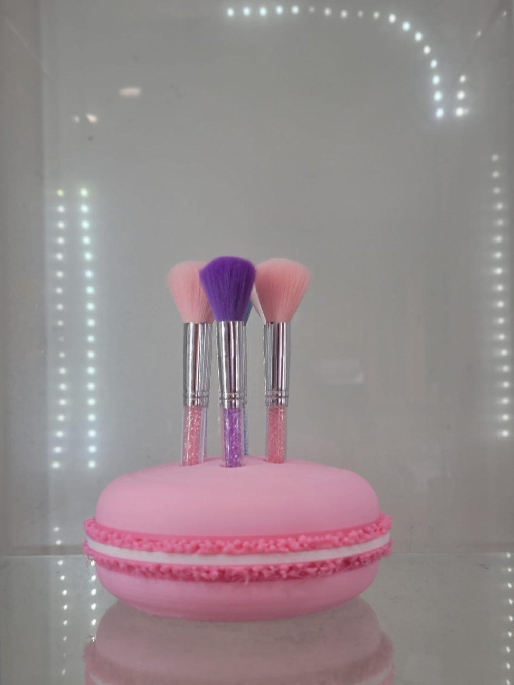 Adorable Pink Macaron Brush Organizer - Suki Glam - 