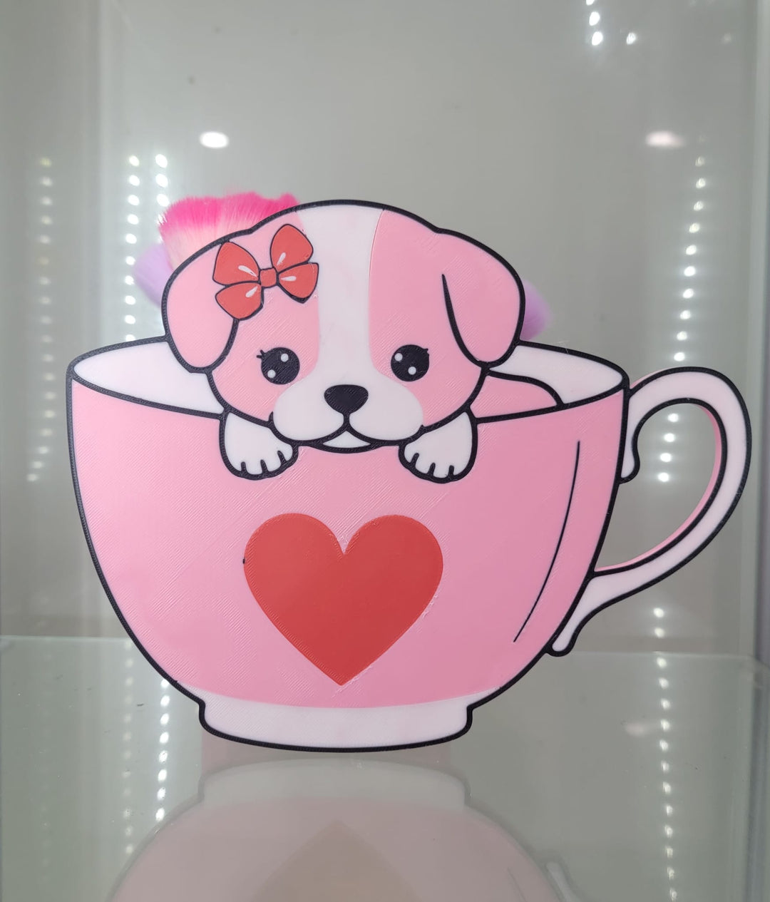 Adorable Puppy Teacup Brush Holder - JDColFashion