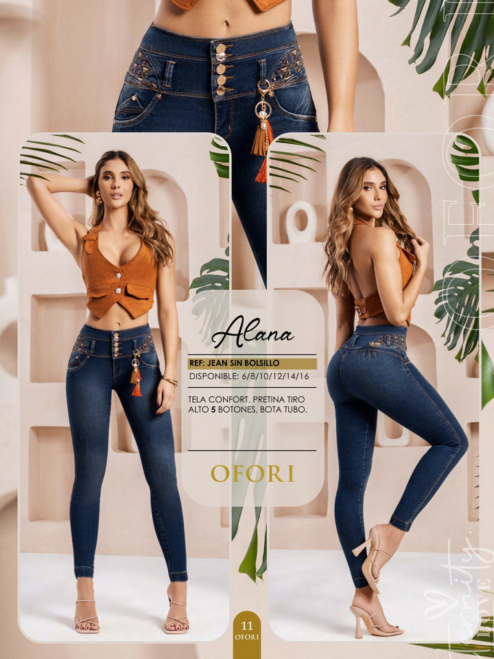 Alana 100% Authentic Colombian Push Up Jeans - JDColFashion