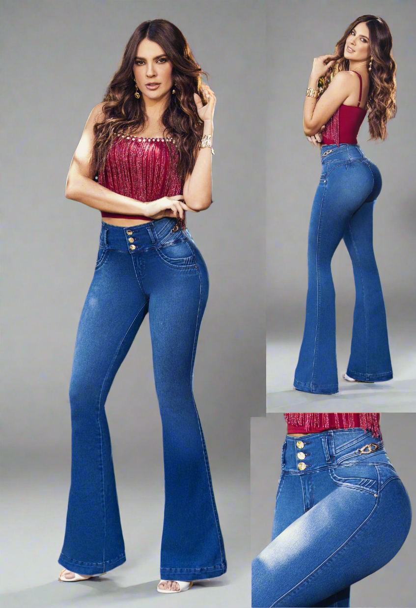 Veronica 100% Authentic Colombian Push Up Flare Jeans
