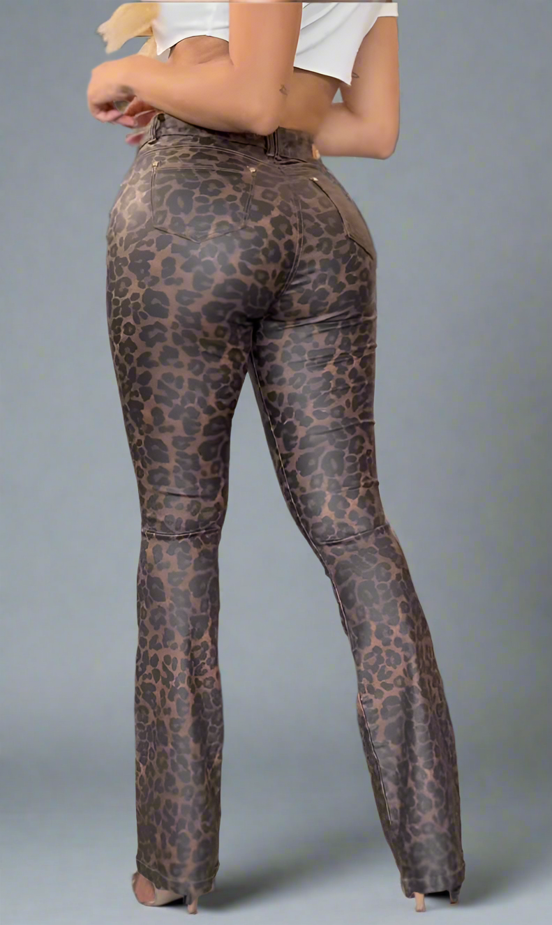 Mystic 100% Authentic Colombian Push Up Flare Jeans (animal print)