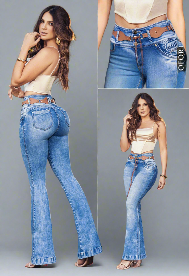 Brillitte 100% Authentic Colombian Push Up Flare Jeans