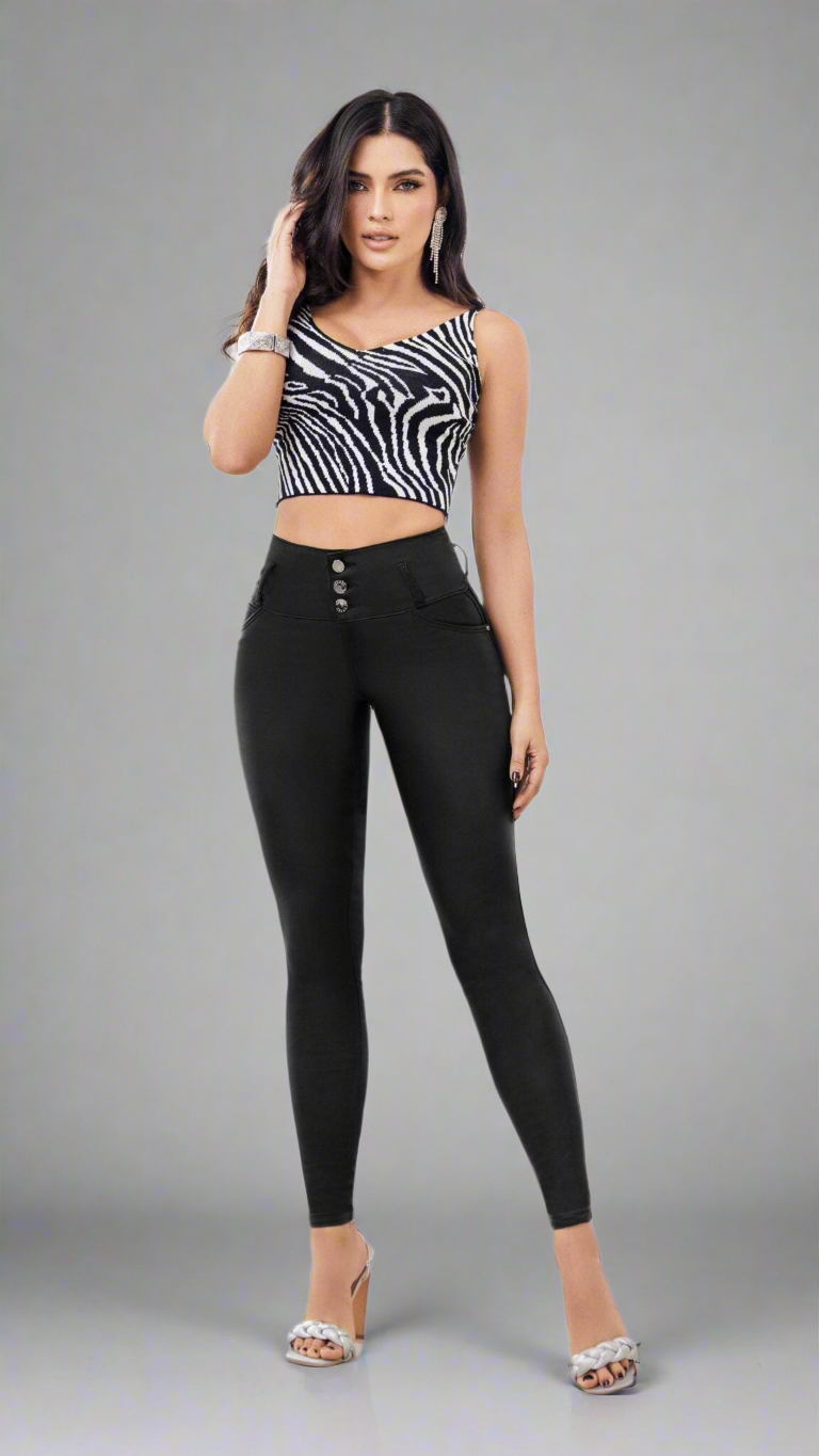 Lorna 100% Authentic Colombian Push Up Jeans (Leather effect)
