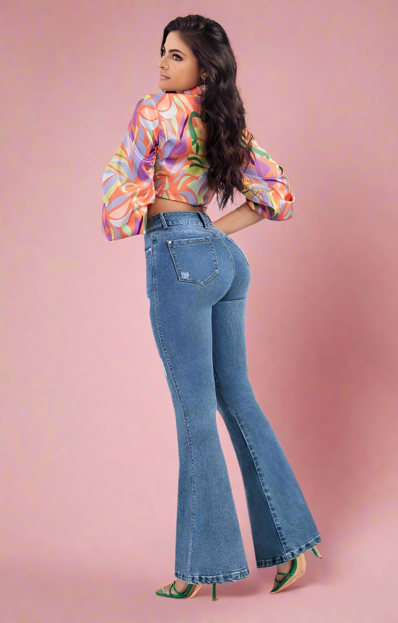 LIDA 100% Authentic Colombian Push Up Flare Jeans