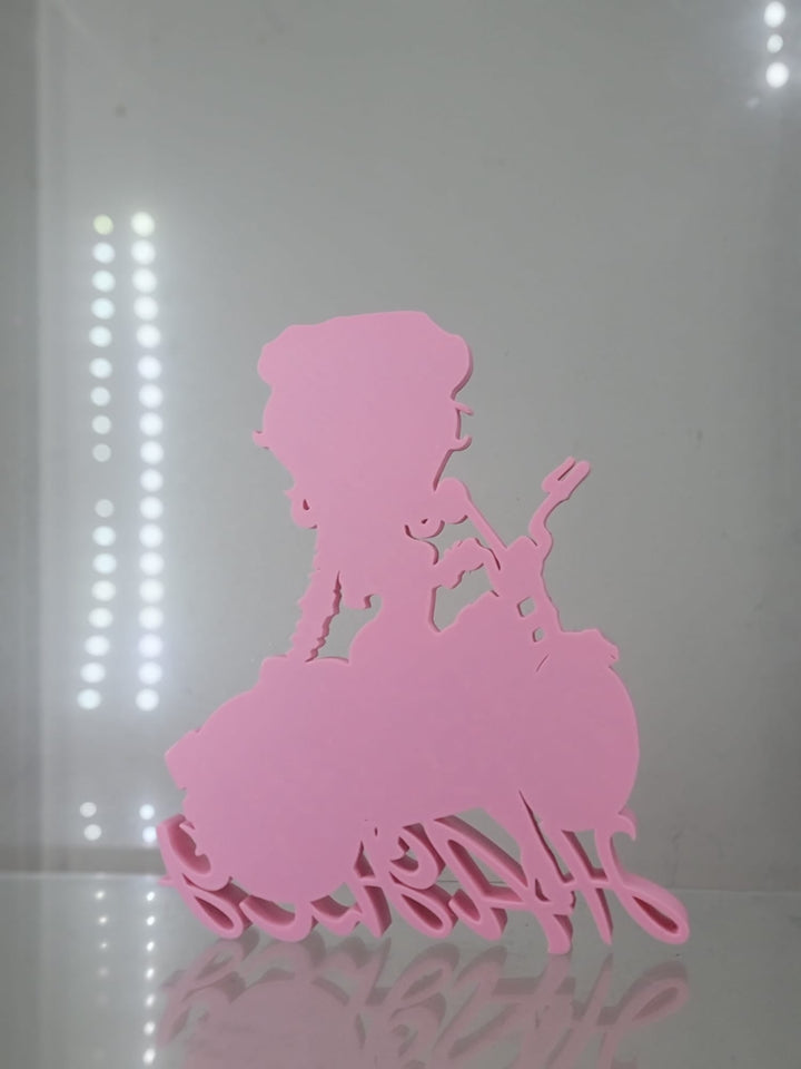 Betty Boop Motorcycle Name Plaque - Custom Decor Gift - JDColFashion