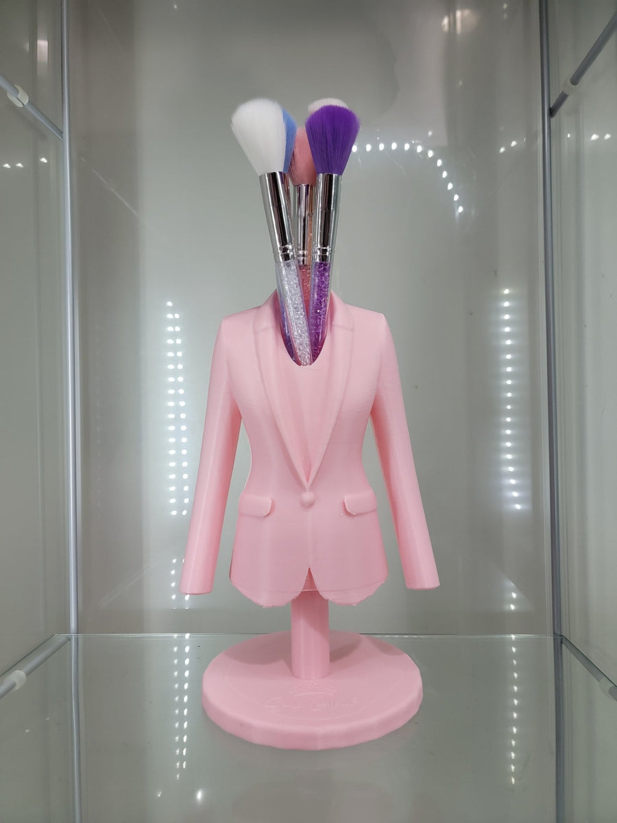 Elegant Pink Blazer Brush Holder - JDColFashion