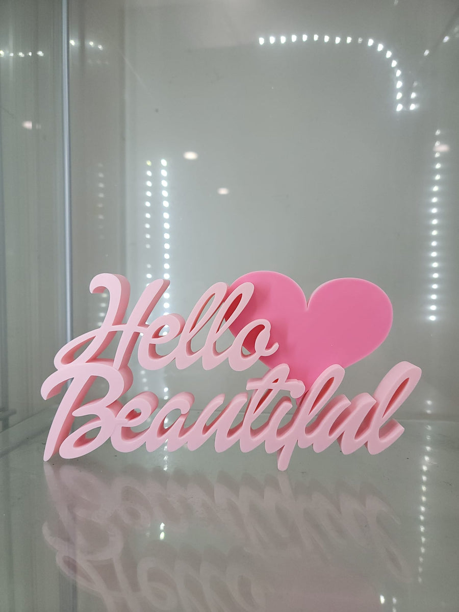 Hello Beautiful sign - JDColFashion