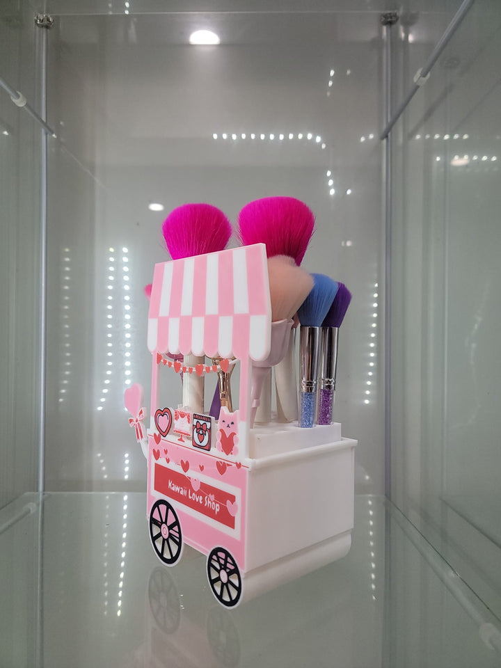 Kawaii Love Shop Cart – 3D Printed Makeup & Accessory Holder - JDColFashion