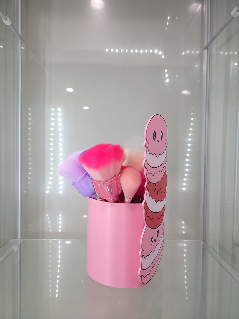 Kawaii Macaron Stack Brush Holder - JDColFashion