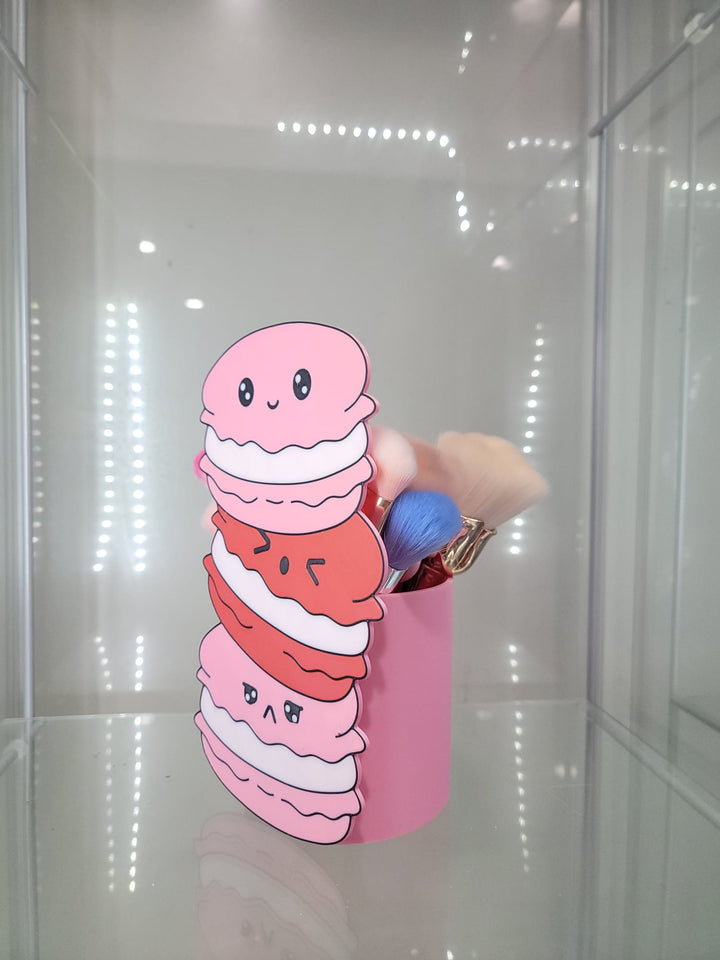 Kawaii Macaron Stack Brush Holder - JDColFashion