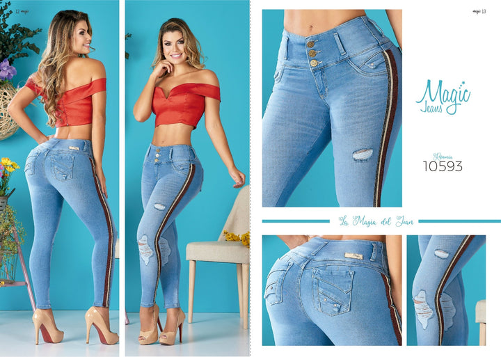 Magic Jeans 10593 100% Authentic Colombian Push Up Jeans - JDColFashion