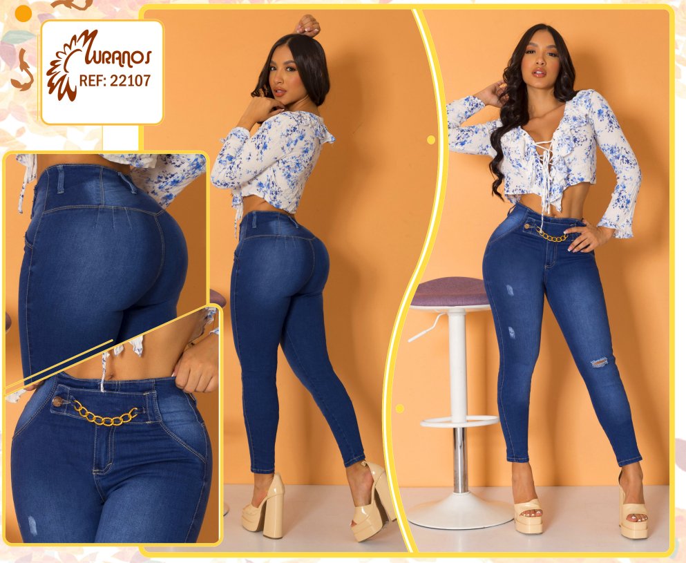 Muranos 22107 100% Authentic Colombian Push Up Jeans - JDColFashion