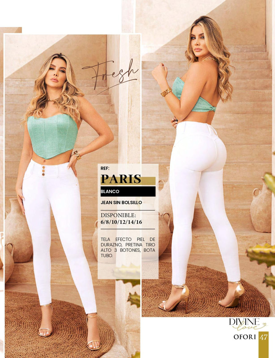 Paris Blanco 100% Authentic Colombian Push Up Jeans - JDColFashion