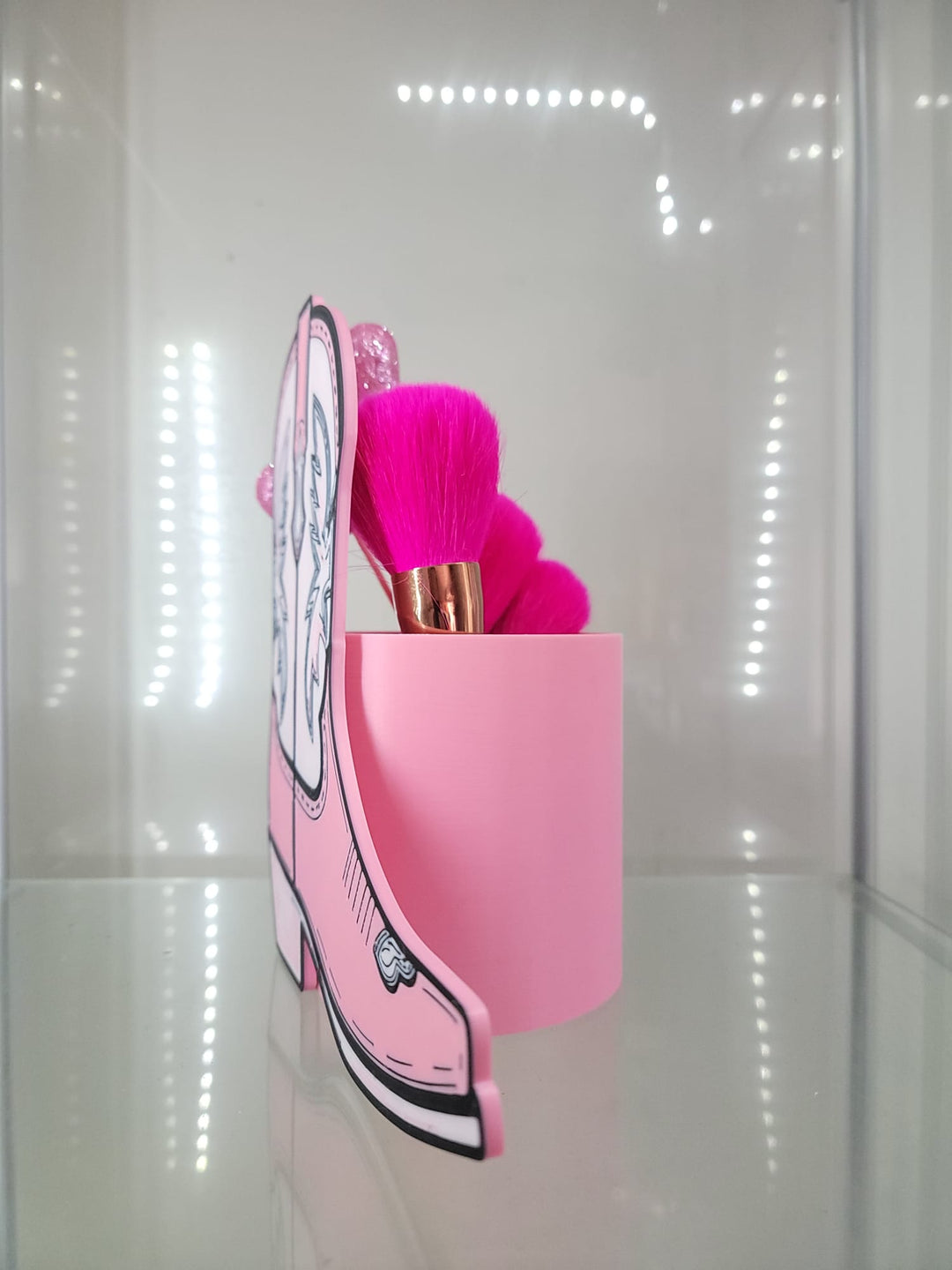 Pink Cowgirl Boot Holder - Glamorous Home & Office Decor - JDColFashion