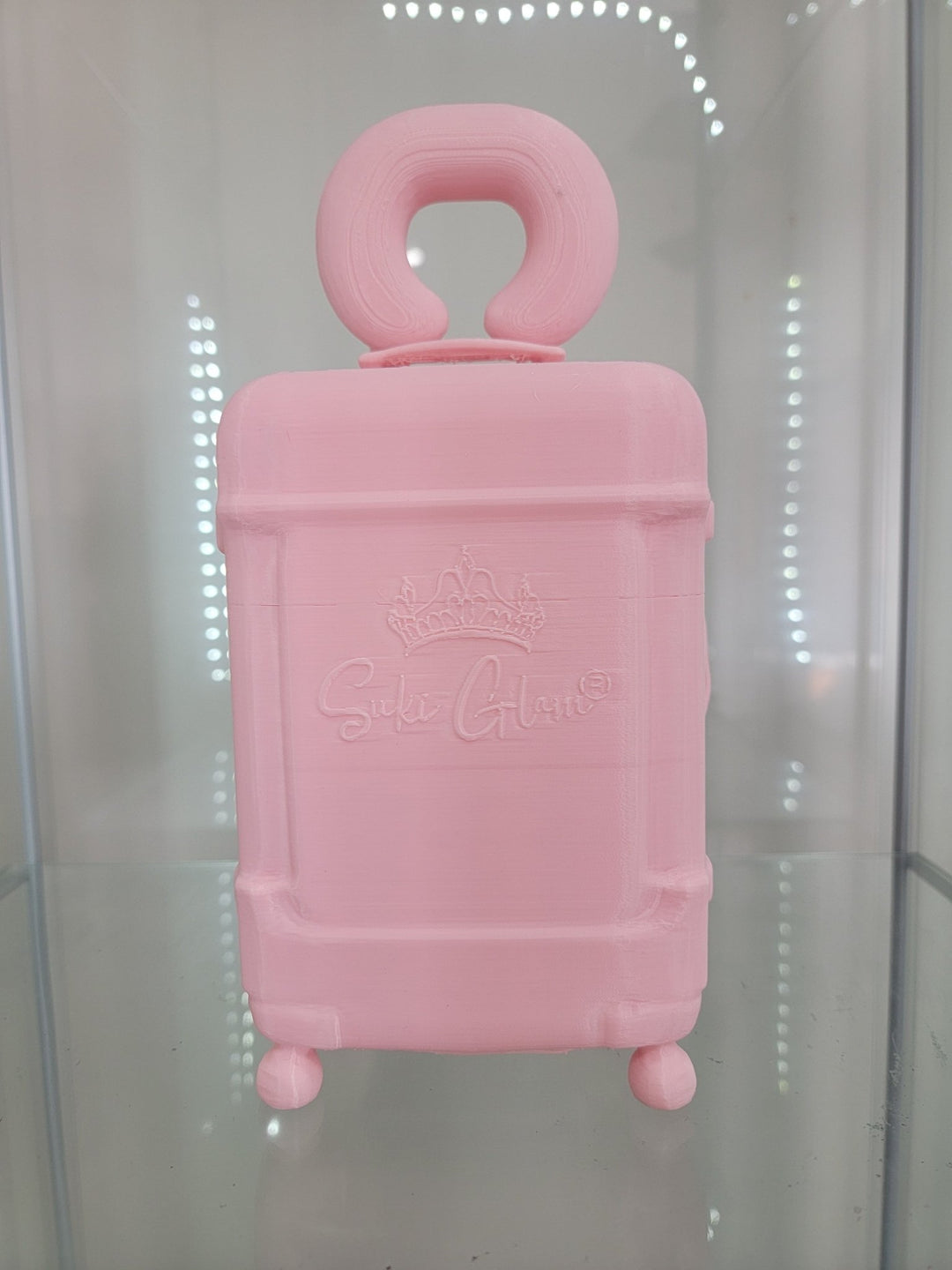 Pink Luggage Vanity & Home Decor Makeup Organizer and Brush Holder - JDColFashion