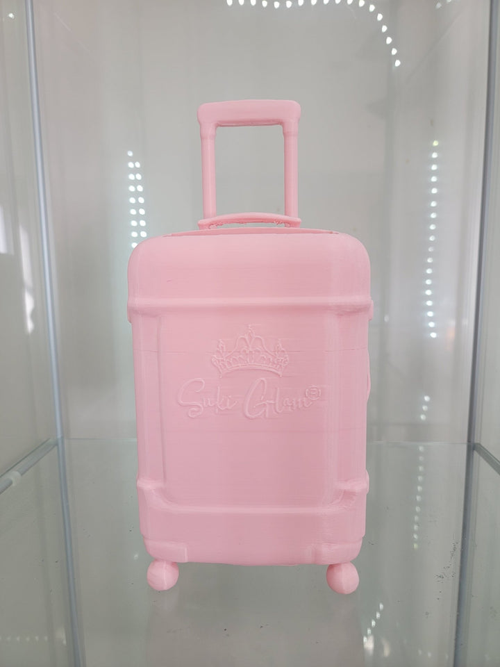 Pink Luggage Vanity & Home Decor Makeup Organizer and Brush Holder - JDColFashion