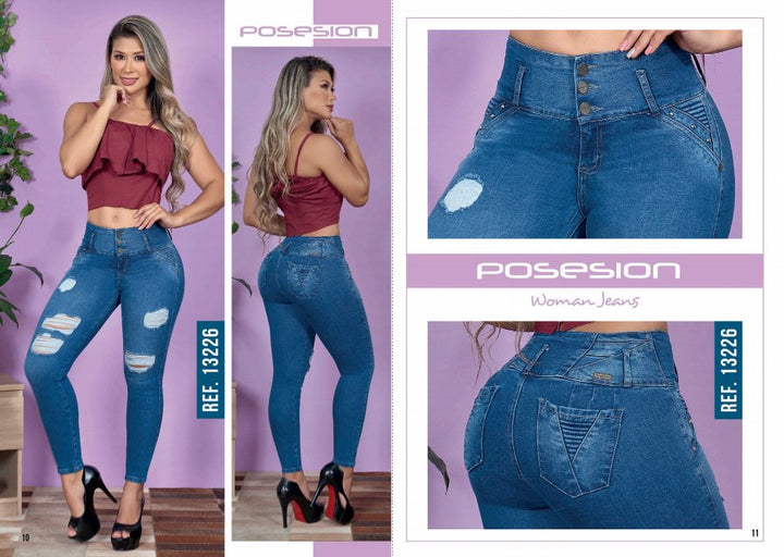 Posesion 13226 100% Authentic Colombian Push Up Jeans - JDColFashion